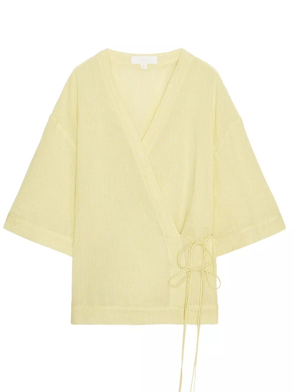 Zara Yellow Pinstripe Kimono top